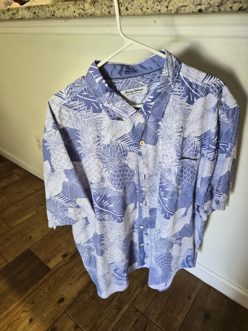 Tommy Bahama Light Blue & White Tropical Button-Down Shirt
